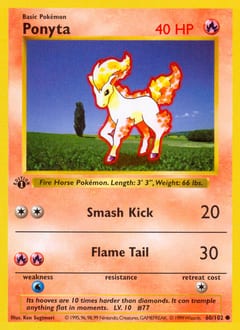 1999 Base Ponyta #60 card