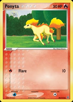2005 Delta Species Ponyta #78 card