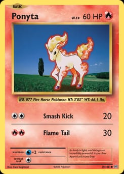 Evolutions Ponyta #19 card
