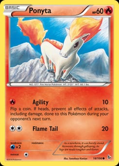 2014 Flashfire Ponyta #14 card