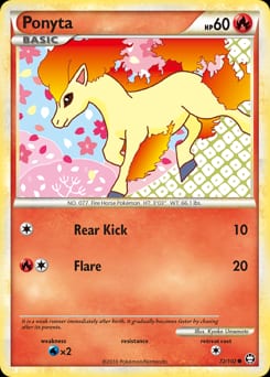 2010 HS—Triumphant Ponyta #72 card
