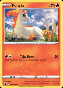 2022 Silver Tempest Ponyta #21 card