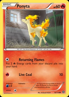 2016 Steam Siege Ponyta #16 card
