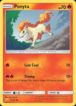Team Up Ponyta #17 card