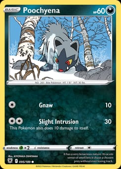 2022 Astral Radiance Poochyena #95 card