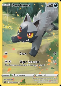 Crown Zenith Galarian Gallery Poochyena #GG33 card