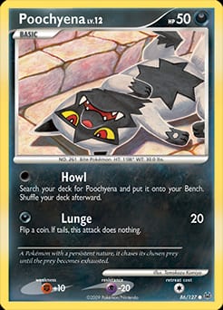 2009 Platinum Poochyena #86 card