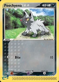 Ruby & Sapphire Poochyena #63 card