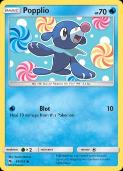 Lost Thunder Popplio #65 card