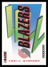 1991-92 SkyBox Base Set Portland Trail Blazers #372 card