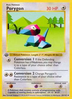 1999 Base Porygon #39 card