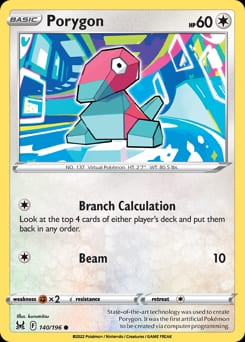 Lost Origin Porygon #140 card