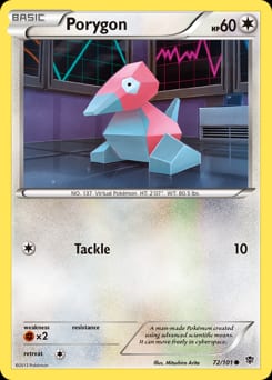 Plasma Blast Porygon #72 card