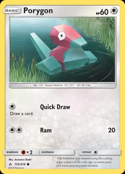 Unbroken Bonds Porygon #155 card