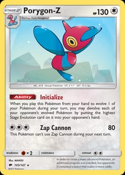 Burning Shadows Porygon-Z #105 card