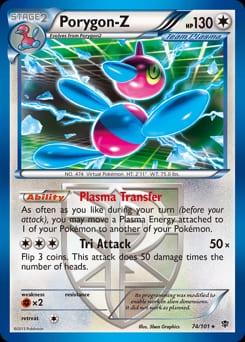 2013 Plasma Blast Porygon-Z #74 card