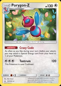 Unbroken Bonds Porygon-Z #157 card
