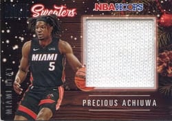 2020-21 Hoops Rookie Sweaters Precious Achiuwa #RSW-PAC card