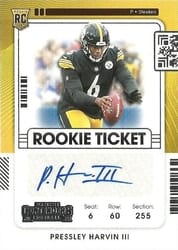 2021 Panini Contenders Base Set Pressley Harvin III #277 card