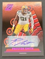 2022 Zenith Autographs Preston Smith #48 card