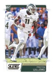2019 Score Base Set Preston Williams #403 card