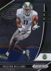 2020 Panini Prizm Draft Picks Base Set Preston Williams #84 card