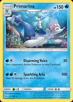 2017 Sun & Moon Primarina #41 card