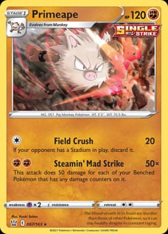 Battle Styles Primeape #67 card