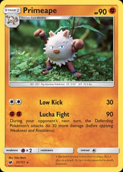 2017 Crimson Invasion Primeape #51 card