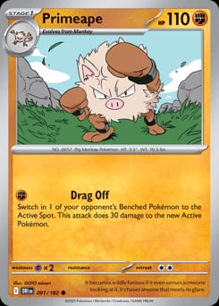 Destined Rivals Primeape #91 card