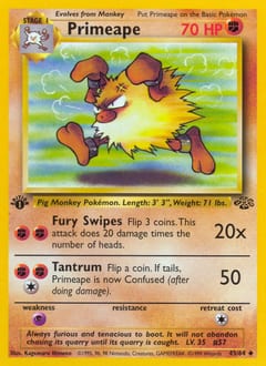 1999 Jungle Primeape #43 card