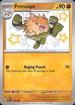 Paldean Fates Primeape #170 card