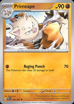 Paldean Fates Primeape #46 card
