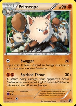 Steam Siege Primeape #53 card