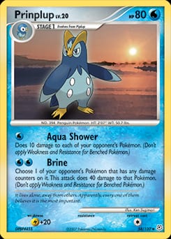 Diamond & Pearl Prinplup #58 card