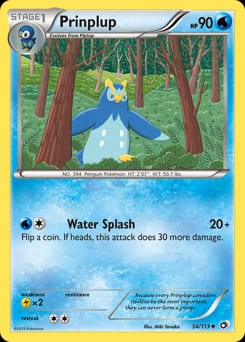 Legendary Treasures Prinplup #34 card