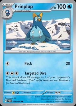 Phantasmal Flames Prinplup #28 card