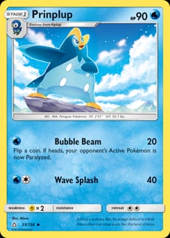 Ultra Prism Prinplup #33 card