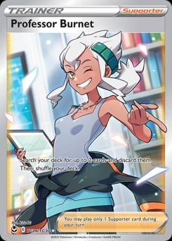 Silver Tempest Trainer Gallery Professor Burnet #TG26 card
