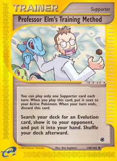 Expedition Base Set Professor Elm's Training Method #148 card