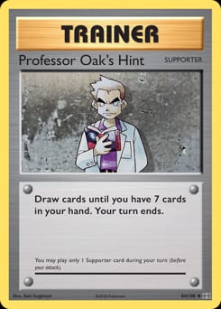 Evolutions Professor Oak's Hint #84 card