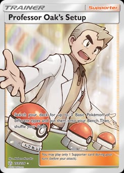 2019 Cosmic Eclipse Professor Oak's Setup #233 card