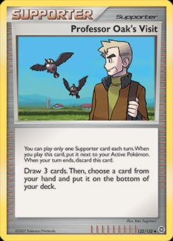 Secret Wonders Professor Oak's Visit #122 card