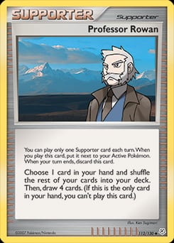 Diamond & Pearl Professor Rowan #112 card