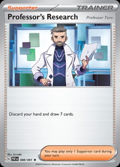 Paldean Fates Professor's Research #88 card