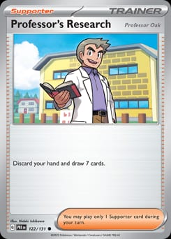Prismatic Evolutions Professor's Research #122 card