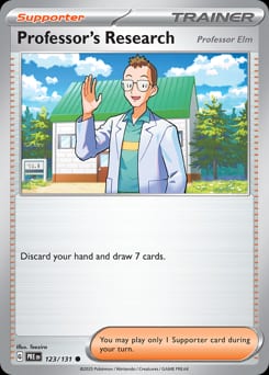 Prismatic Evolutions Professor's Research #123 card