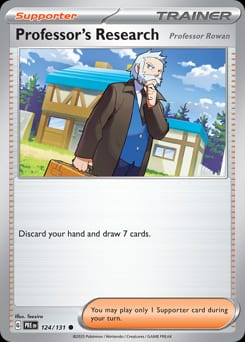 Prismatic Evolutions Professor's Research #124 card