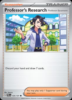 Prismatic Evolutions Professor's Research #125 card