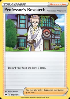 Sword & Shield Professor's Research (Professor Magnolia) #178 card